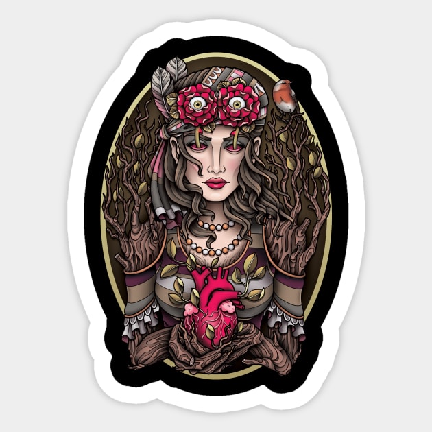 Tree Woman Sticker by samphillipsillustration